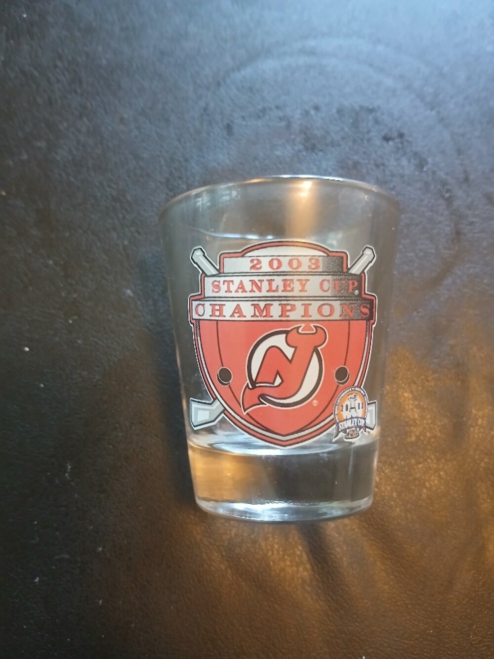 New Jersey Devils 2003 Stanley Cup Champions 2 oz Shot Glass NHL Hockey